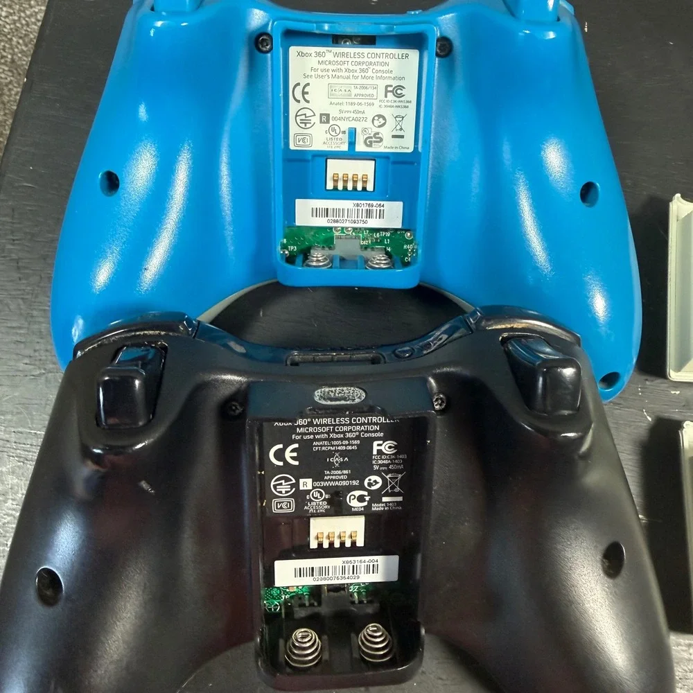 Microsoft Xbox 360 Wireless OEM Controller Lot Blue Black Gaming Untested Read
